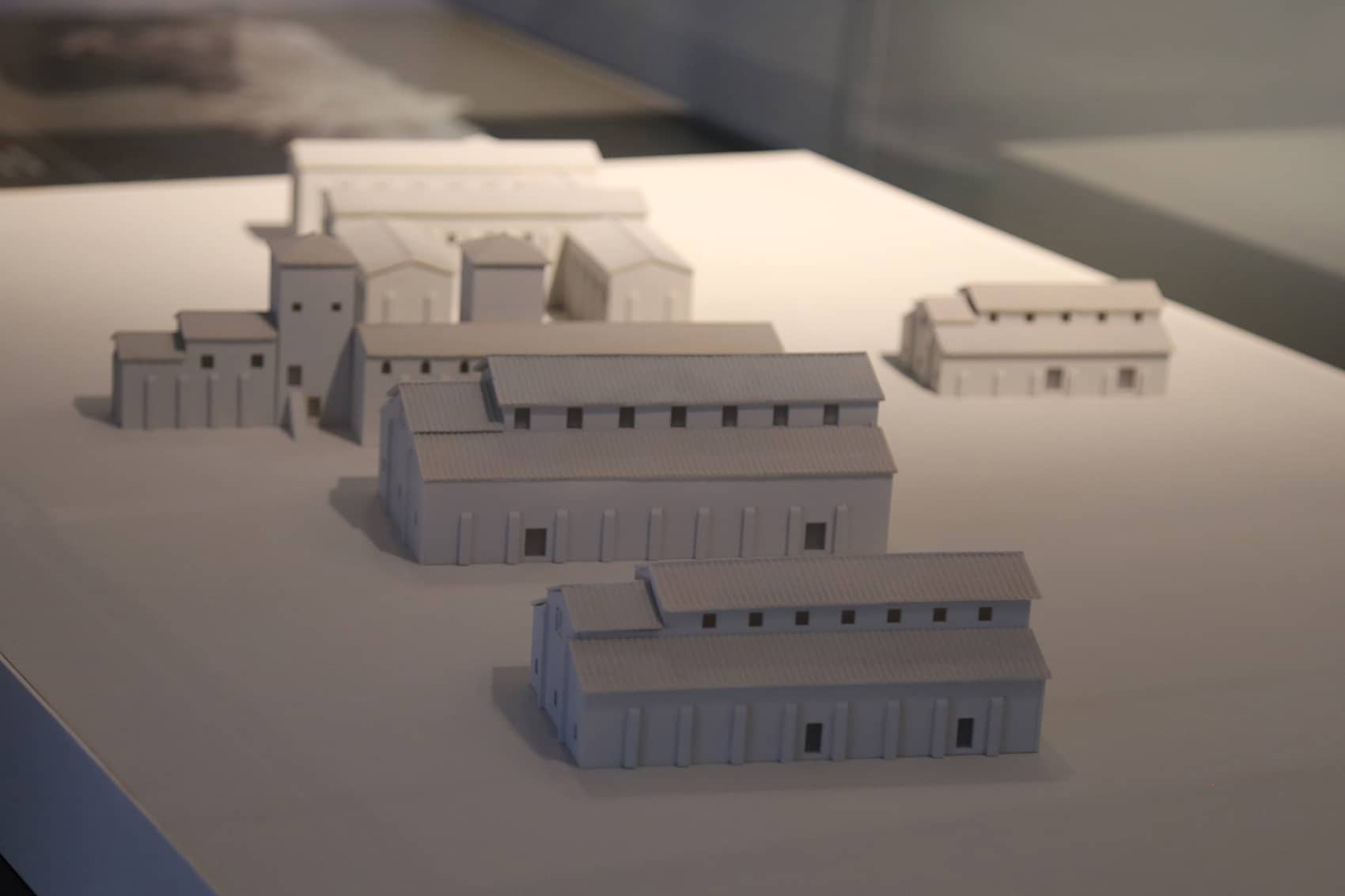 Maqueta a escala reducida del Palacio de Alfonso II 'El Casto', donde podemos obervar todos los edificios que componen el conjunto.